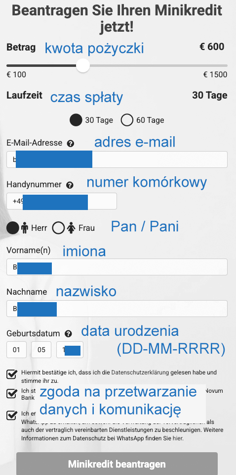 minikredyt w Niemczech